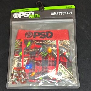 PSD Youth Red and Black Checkered Boxer Briefs